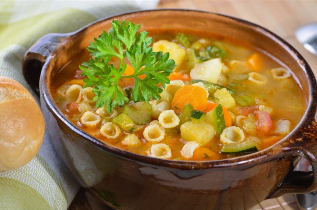 Sopa de lentejas con verduras