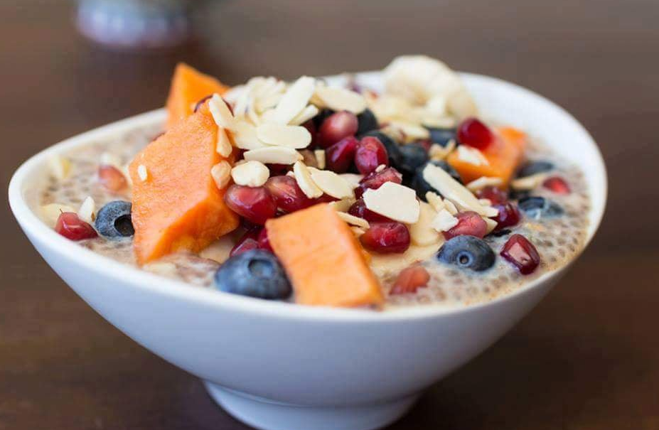 Avena exprés con leche y frutos secos